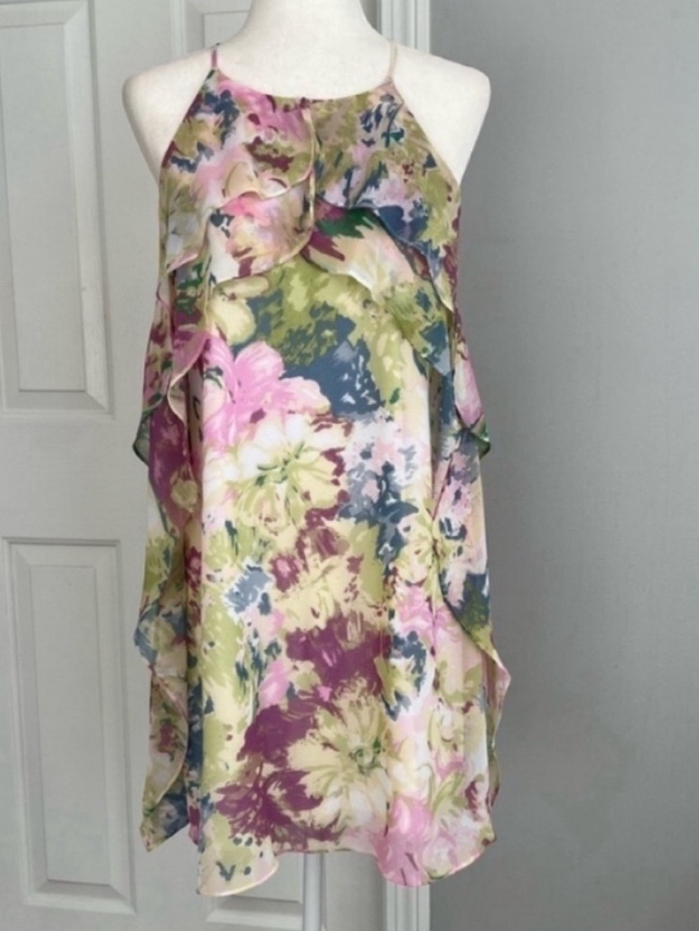 BCBG MaxAzria Floral Dress Pink Multi Size S